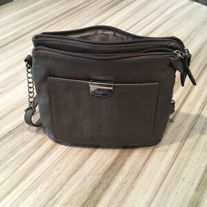 Gray shoulder bag